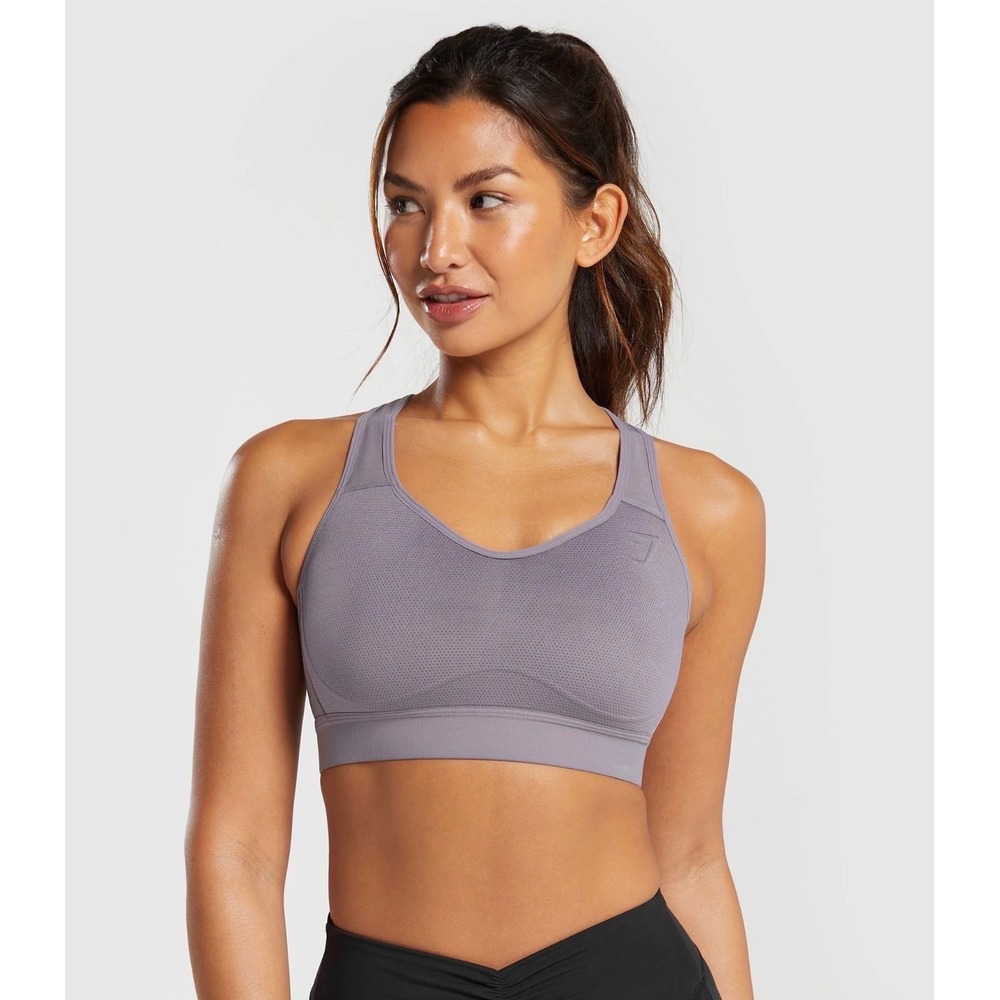 Gymshark Grey high impact lightweight Racerback Sports Bra Size Medium 225